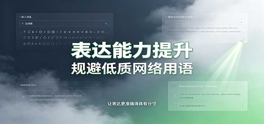 表达能力提升：语言塑造思想逻辑，规避低质网络用语，强化心智感知-藏宝阁