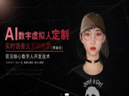 AI数字虚拟人定制，实时语音交互训练营(零基础)，前沿核心数字人开发技术-藏宝阁