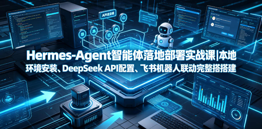 Hermes-Agent智能体落地部署实战课｜本地环境安装、DeepSeek API配置、飞书机器人联动完整搭建教程-藏宝阁