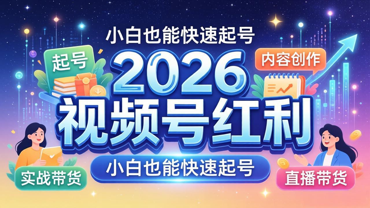 2026视频号红利实战营，大佬亲授起号、内容、直播、IP、投流、私域、矩阵全套落地打法-藏宝阁