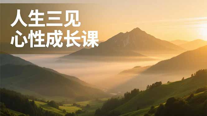 人生三见心性成长课，见天地众生自己，搞透人性安顿身心，活出清晰自我，内在富足无价-藏宝阁