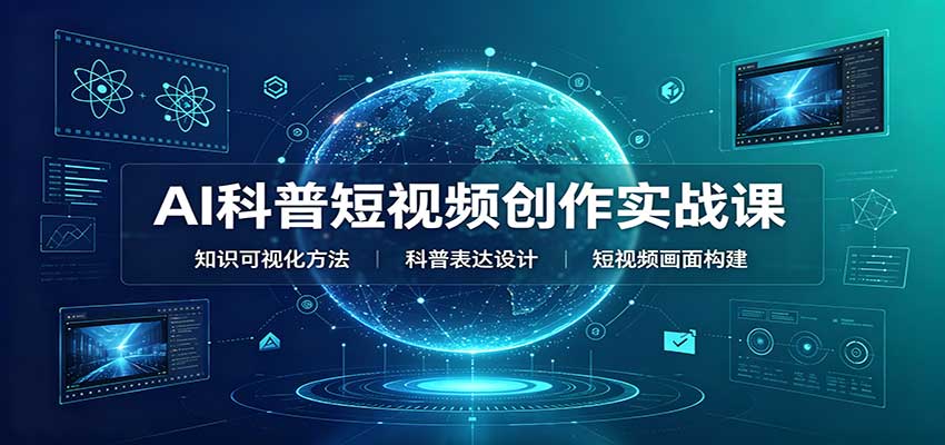 AI科普短视频创作实战课：配套要点文档，文案与视频提示词模板教学-藏宝阁