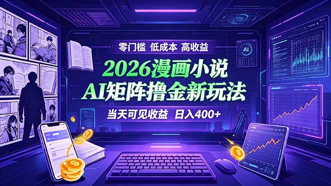 爆款小说漫画大阅读    ai矩阵操作    当天可见收益  日入400+    零门槛    高收益-藏宝阁