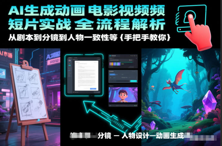 AI生成动画电影视频短片实战全流程解析，从剧本到分镜到人物一致性等手把手教你-藏宝阁