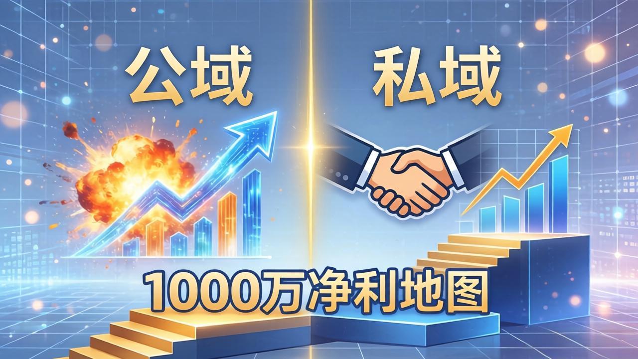 公域玩命出爆款，私域悄悄做成交：这套AI内训课，2026给你打通1000万净利的地图-藏宝阁