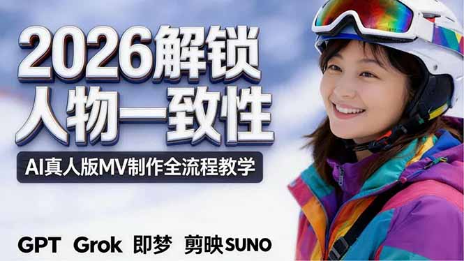2026独创解锁人物一致性：AI真人版MV制作，不讲空话，不拼概念，全流程实操-藏宝阁