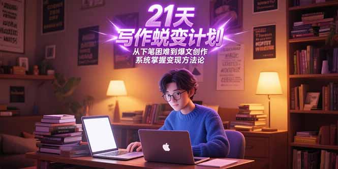 21天写作蜕变计划，从下笔困难到爆文创作，系统掌握变现方法论-藏宝阁