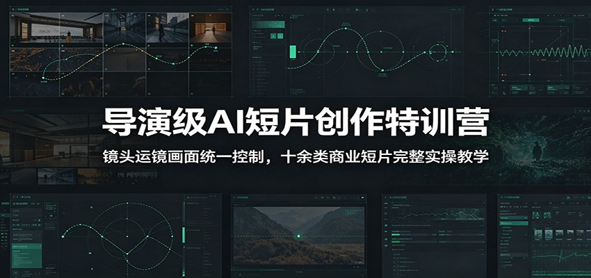导演级AI短片创作特训营：镜头运镜画面统一控制，十余类商业短片完整实操教学(更新)-藏宝阁