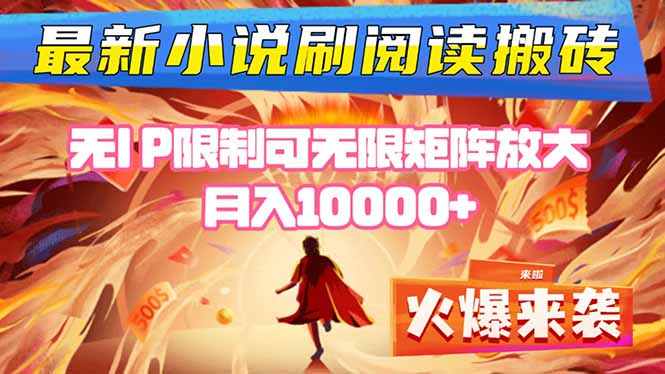 小说阅读搬砖单机每天收益200-400+ 无IP限制可无限矩阵放大 —-藏宝阁