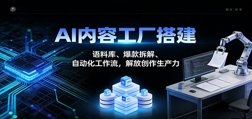 AI内容工厂搭建：语料库、爆款拆解、自动化工作流，解放创作生产力-藏宝阁