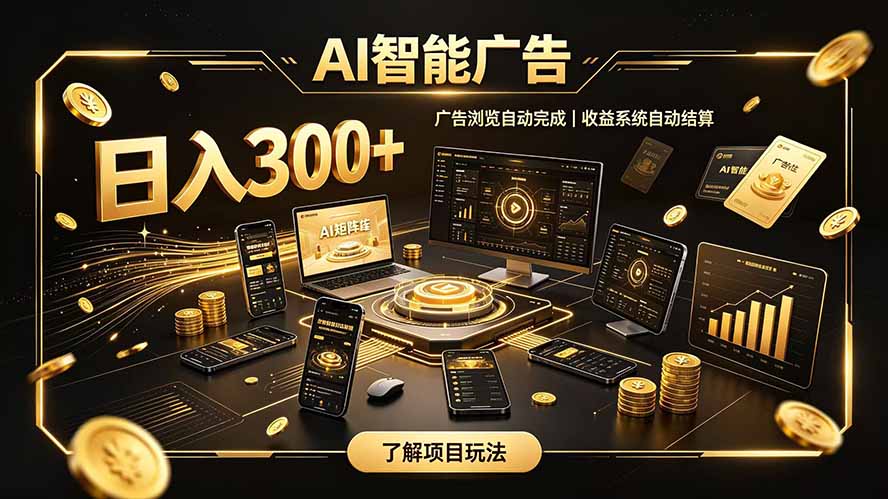 自研 AI 系统｜轻资产起步｜长期稳定收益｜宝妈 上班族轻轻松松日入300+-藏宝阁