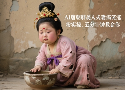 AI唐朝胖美人夫妻搞笑涨粉实操，五分钟教会你-藏宝阁