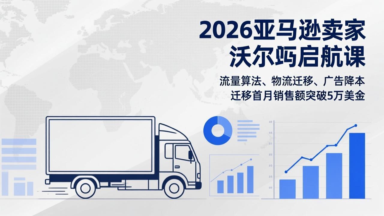 2026亚马逊卖家沃尔玛启航课，流量算法、物流迁移、广告降本，迁移首月销售额突破5万美金-藏宝阁