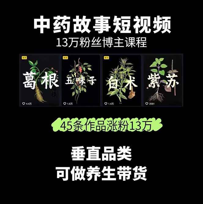 图片[2]-中药文化赛道：溯源故事开发，AI工具实战，平台运营，全方位解锁中医流量变现新路径-藏宝阁