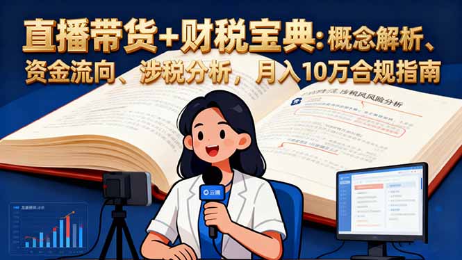 直播带货+财税宝典：概念解析、资金流向、涉税分析，月入10万合规指南-藏宝阁