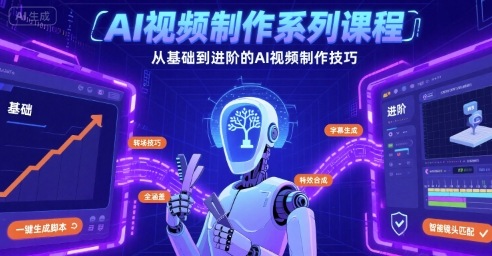AI视频制作系列课程，从基础到进阶的AI视频制作技巧全涵盖-藏宝阁
