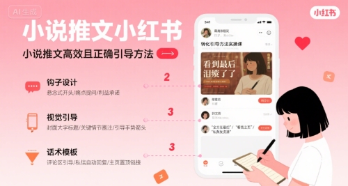 小说推文小红书高转化引导方法实操课，小说推文高效且正确引导方法-藏宝阁