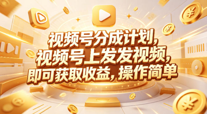 视频号分成计划，599元众筹的Red团队课程，视频号上发发视频，即可获取收益，操作简单-藏宝阁