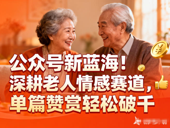 公众号新蓝海！深耕老人情感赛道，单篇赞赏轻松破1k-藏宝阁