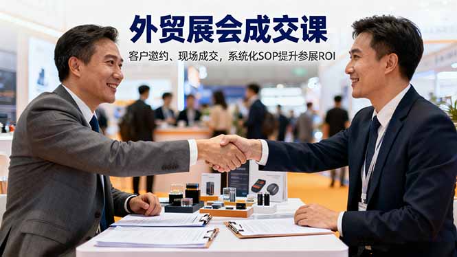 外贸展会成交课，含目标制定、客户邀约、现场成交，系统化SOP提升参展ROI-藏宝阁
