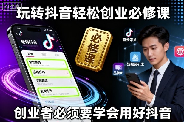 玩转抖音轻松创业必修课，创业者必须要学会用好抖音-藏宝阁