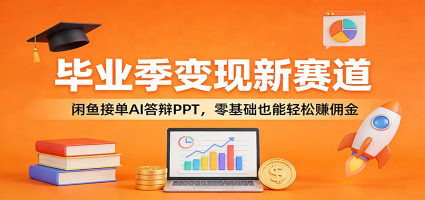 毕业季变现新赛道：闲鱼接单AI答辩PPT，零基础也能轻松赚佣金-藏宝阁