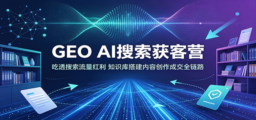 GEO AI搜索获客营：吃透搜索流量红利，知识库搭建内容创作成交全链路-藏宝阁