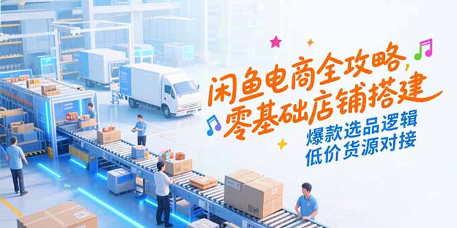 闲鱼电商全攻略，零基础店铺搭建，爆款选品逻辑，低价货源对接-藏宝阁