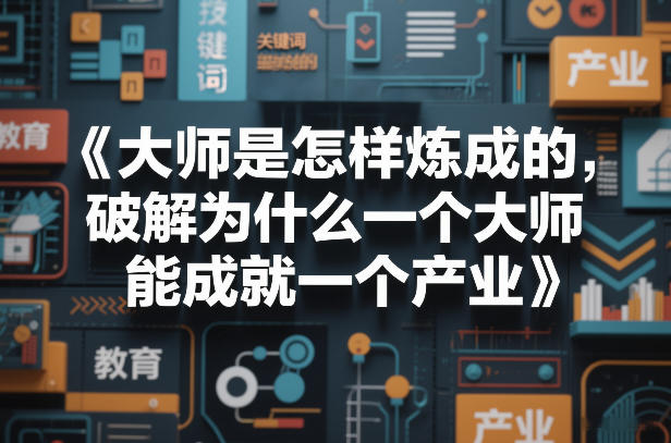大师是怎样炼成的，破解为什么一个大师，能成就一个产业【电子书】-藏宝阁
