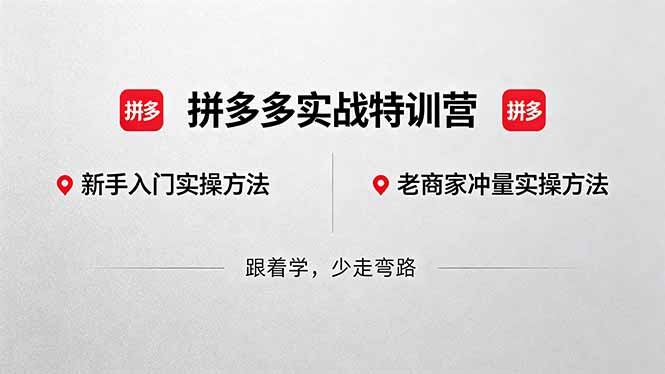 拼多多实战特训营(更新5月15-藏宝阁