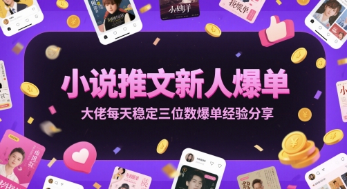 小说推文新人爆单大佬每天稳定三位数爆单经验分享-藏宝阁