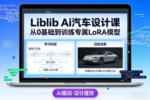 Liblib Ai汽车设计课，从0基础文生图，到教你训练专属设计和风格LoRA模型-藏宝阁