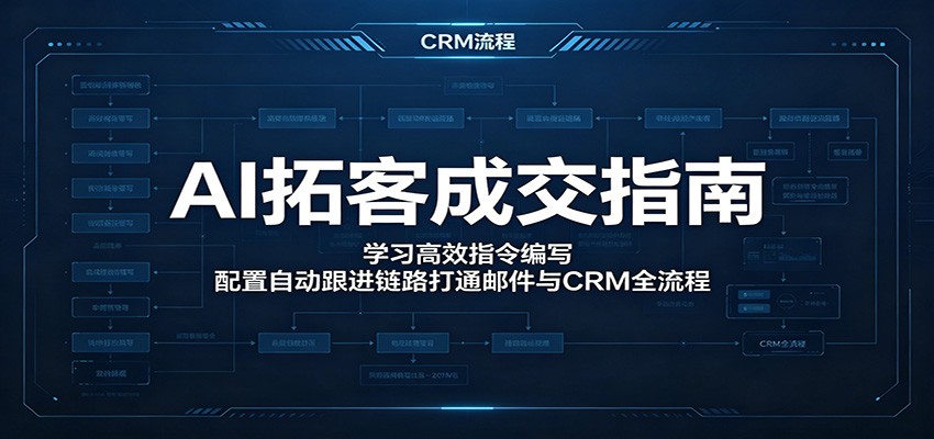 AI拓客成交指南：学习高效指令编写，配置自动跟进链路打通邮件与CRM全流程-藏宝阁