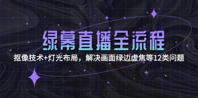 绿幕直播全流程：抠像技术+灯光布局，解决画面绿边虚焦等12类问题-藏宝阁