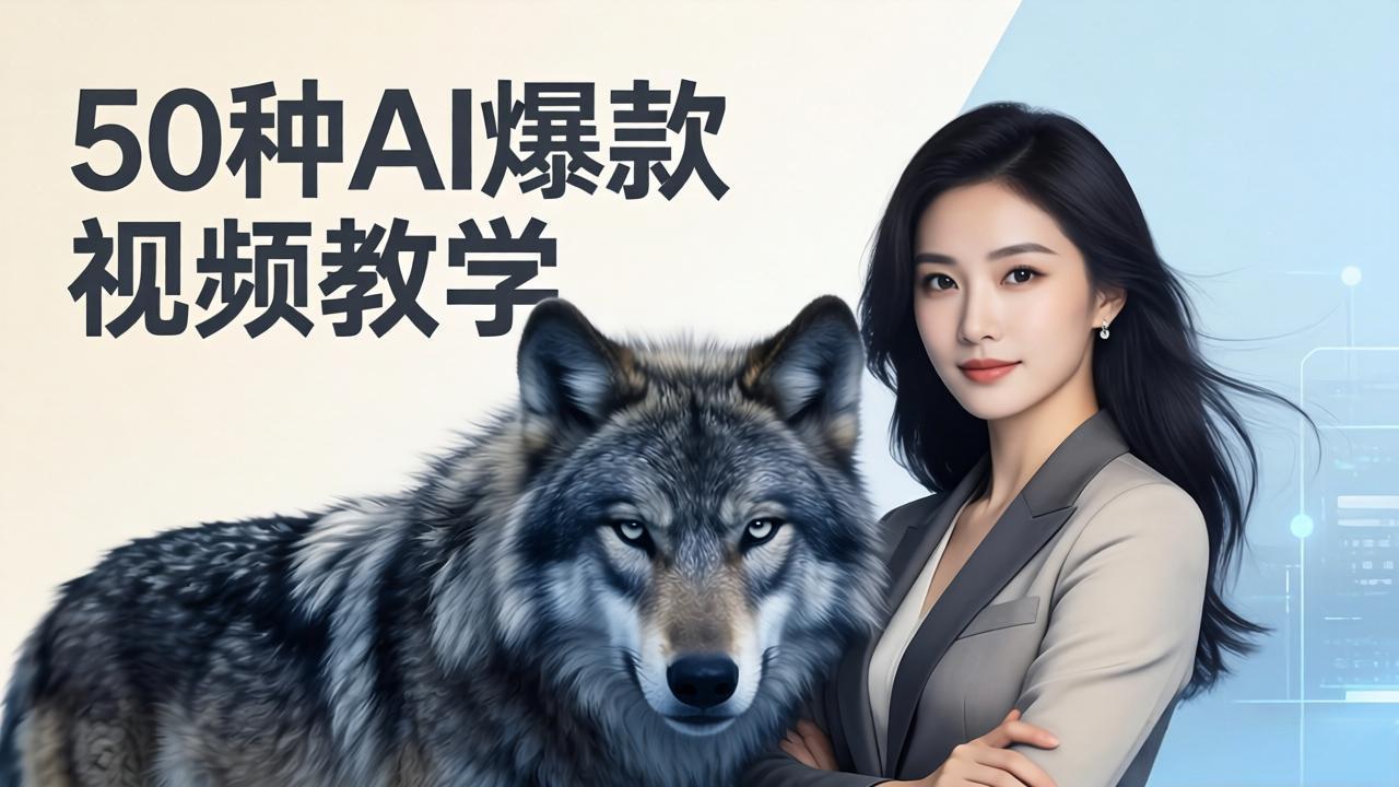 50种AI爆款视频教学：影视级古诗词+治愈萌宠+山海经蛟龙，高阶宝典商业落地-藏宝阁