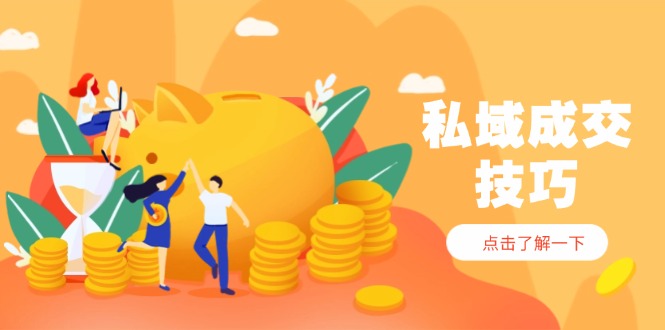 私域成交技巧，帮你从入门到精通，破解四大痛点，快速变现，轻松收钱-藏宝阁