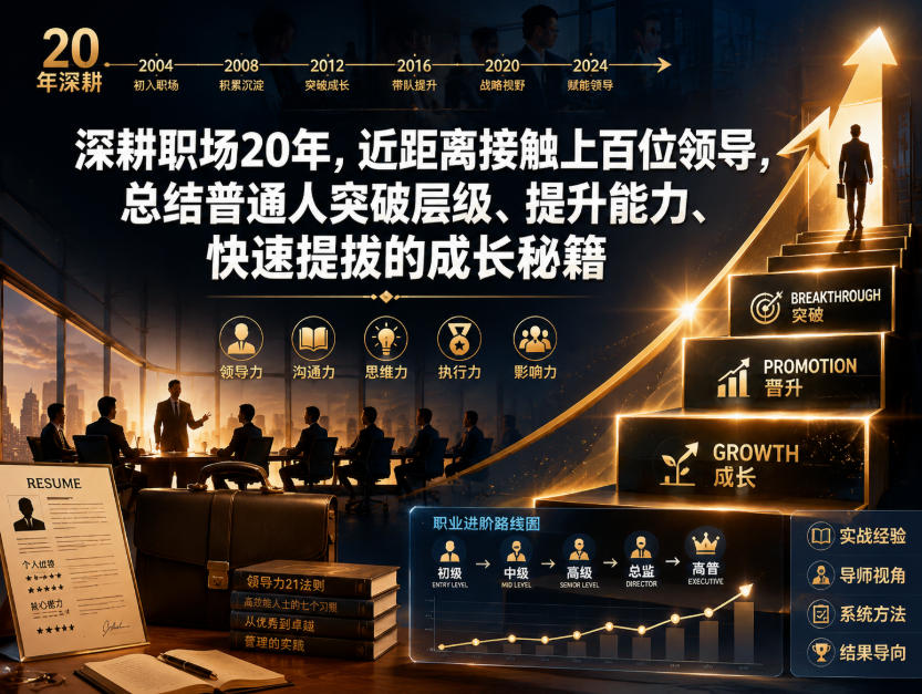 付费文章：深耕职场20年，近距离接触上百位领导，总结普通人突破层级、提升能力、快速提拔的成长秘籍(全网独家干货)-藏宝阁