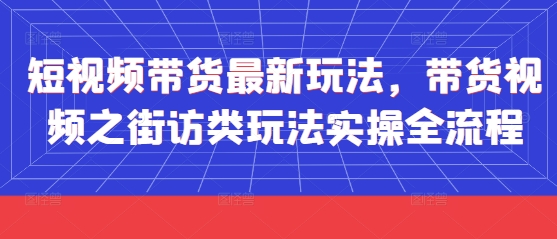 短视频带货最新玩法，带货视频之街访类玩法实操全流程-藏宝阁