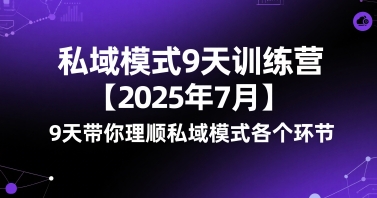 私域模式9天训练营【2025年7月】​9天带你理顺私域模式各个环节-藏宝阁