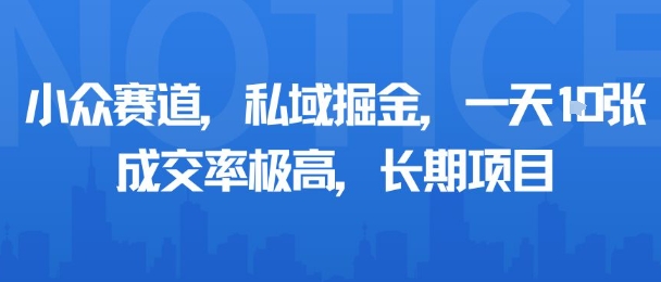小众赛道，私域掘金，一天多张，成交率极高，长期项目-藏宝阁