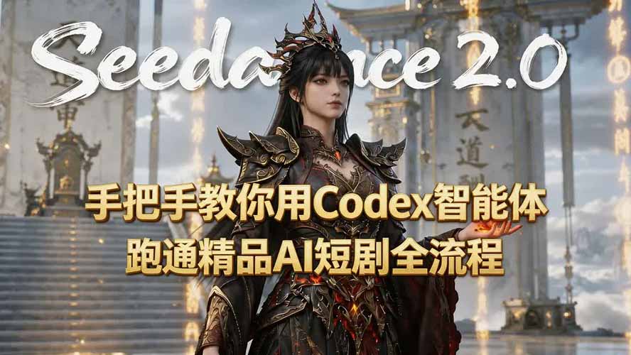 手把手教你用Seedance2.0+Codex智能体跑通精品AI短剧全流程(附3种skill技能-藏宝阁