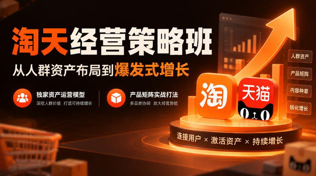 淘天经营策略班，从人群资产布局到爆发式增长，独家资产运营模型，产品矩阵实战打法(更新1019)-藏宝阁
