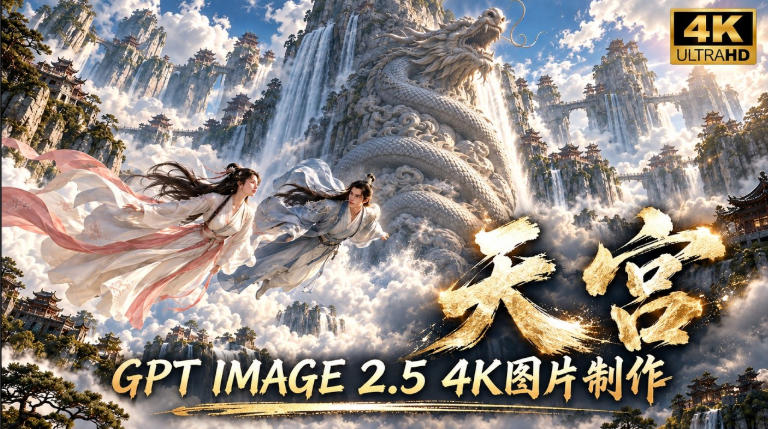 GPT Image 2.5实测！4K到底多清楚？皮肤、手指、修图与天宫场景全面测试-藏宝阁