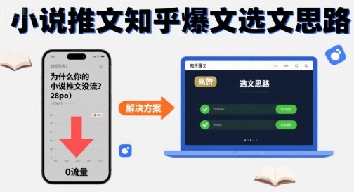 为什么你的小说推文没流量？小说推文知乎爆文选文思路-藏宝阁
