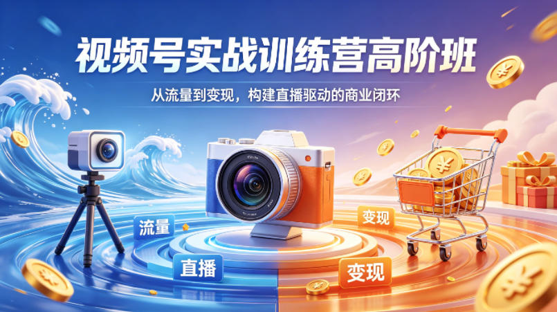 视频号实战训练营高阶班，从流量到变现，构建直播驱动的商业闭环(26年4月)-藏宝阁