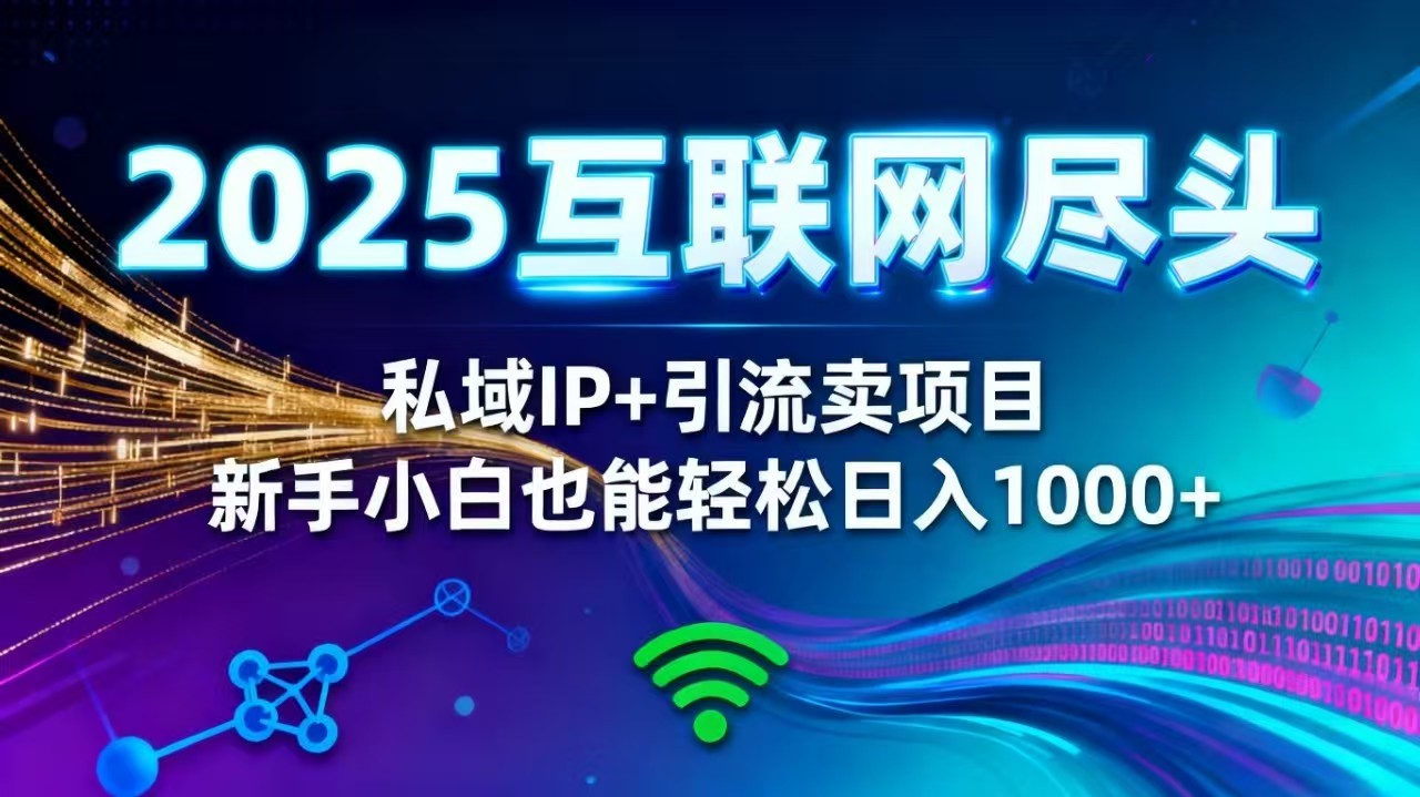 2025网创尽头王炸项目！私域 IP + 精准引流，新手小白在家躺赚日入 1000+-藏宝阁