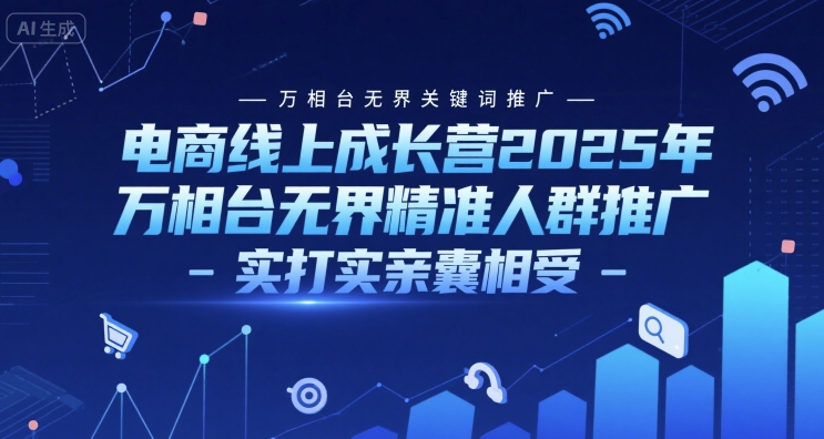 电商线上成长营2025年，万相台无界关键词推广-万相台无界精准人群推广-实打实亲囊相受-藏宝阁