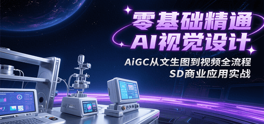 零基础精通AI视觉设计，AiGC从文生图到视频全流程，SD商业应用实战-藏宝阁