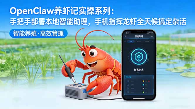 OpenClaw养虾记实操系列-更新：手把手部署本地智能助理，手机指挥龙虾全天候搞定杂活-藏宝阁