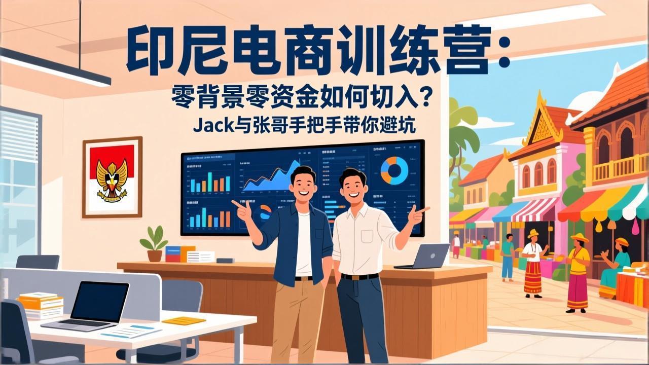 印尼电商训练营：零背景零资金如何切入？Jack与张哥手把手带你避坑-藏宝阁
